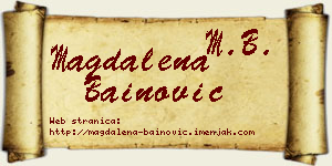 Magdalena Bainović vizit kartica